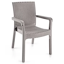 Кресло садовое Ротанг 57x57x87 см, серый